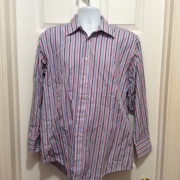 Ted Baker Other - Ted Baker Men's Shirt 16.5 Pink White Blue Striped
